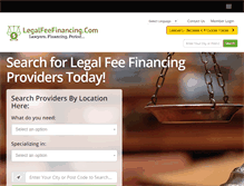 Tablet Screenshot of legalfeefinancing.com